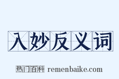 入妙反义词是什么意思的图片